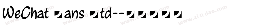 WeChat Sans Std-字体转换